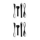 thumbnail image 4 of sweethay 4 correas de amarre de bucles suaves de 18 pulgadas, 1900 lb, carga de trabajo resistente de 2500 lb para motocicleta UTV/ATV Snowmobile negro 2piezas sweethay CBP016531, 4 of 5