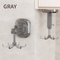 thumbnail image 2 of 360 Rotating Folding Hook Utility Hook Kitchen Hook For Hanging Tableware Suction Cup Hook Rotating Kitchen Utensil Rack With 6 Hooks Multipurpose Kitchen Utensil Hanger Bath Robe Hook Brass Pegboard, 2 of 7