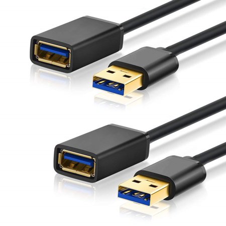AUBEAMTO USB 3.0 Extension Cable, [2 Pack 3.3ft] USB A Male to Female Extension Extender Cord 5Gbp High Data Transfer Compatible for USB Flash Drive, Keyboard, Printer, Xbox, Hard Drive and More