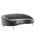 thumbnail image 2 of Modway Camber Channel Tufted Performance Velvet Sofa in Gray, 2 of 8
