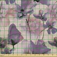 thumbnail image 2 of Ambesonne Floral Fabric by the Yard Upholstery, Art Wild Poppy Flowers Print, 2 Yards, Blush Violet and Lilac, 2 of 5