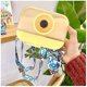 thumbnail image 1 of Cute Kids Water Bottles with Straws, Cute Adult Cups For Kids, Camera-Shaped Straw Cups Bottle Yello, 1 of 2