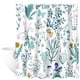 thumbnail image 3 of Cortina de Baño Dznils de Tela Floral Azul Impermeable 72 x 72 con 12 Ganchos, 3 of 11