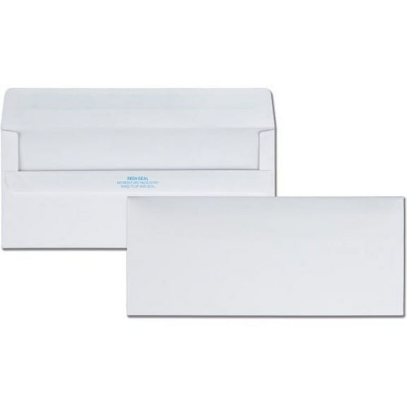 Quality Park Redi-Seal Plain Business Envelopes Business - #10 - 4 1/8" Width x 9 1/2" Length - 24 lb - Self-sealing - 500 / Box - White