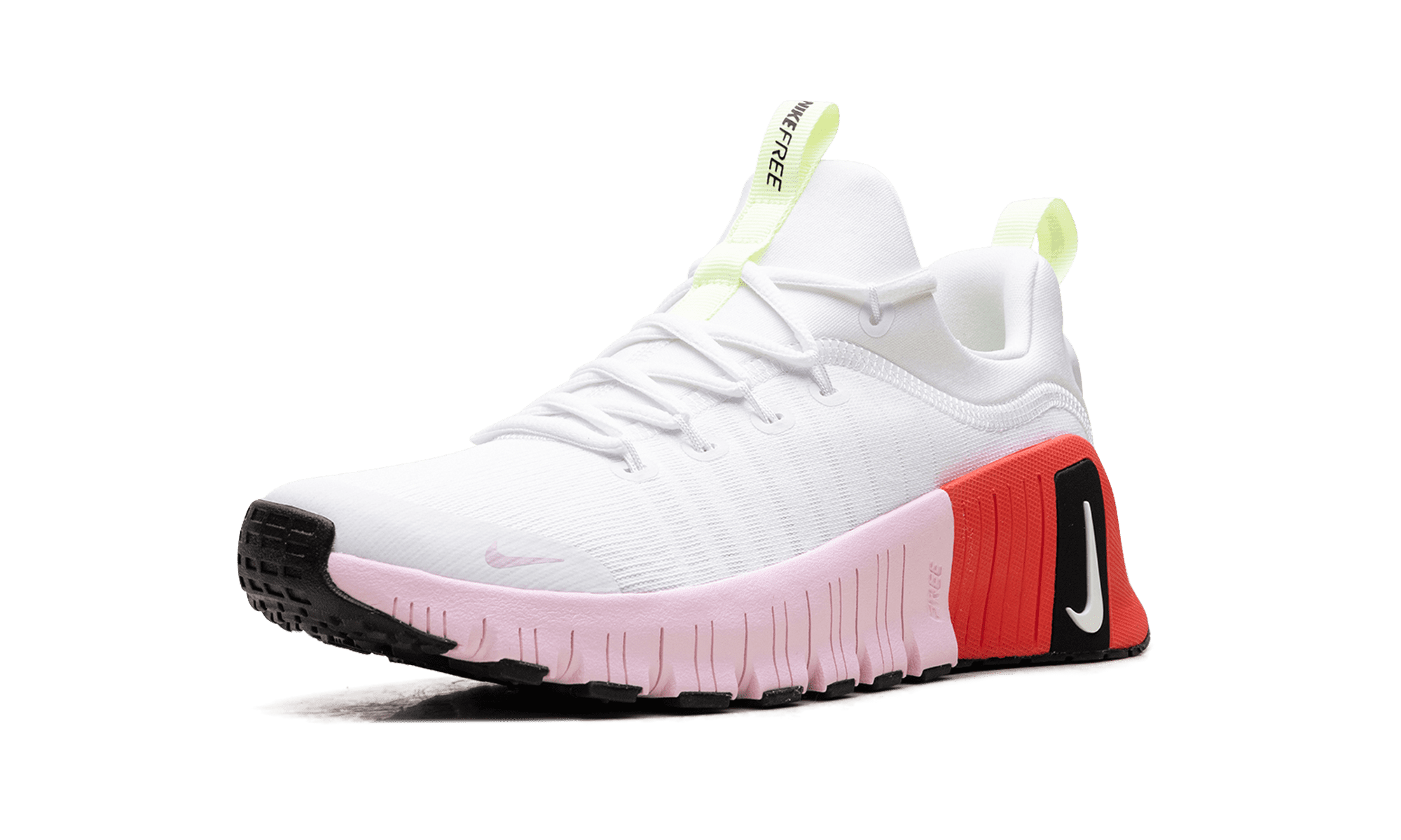 NIKE WOMENS Free Metcon 6 WMNS "White Barely Volt Bright Crimson Pink Foam" IB4526 100 from Stadium Goods