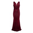thumbnail image 3 of Lovskoo Wedding Guest Dresses for Women Evening Gown Trendy Sequin Slip Dress Sparkly Glitter Party Club Long Wrap Evening Formal Cocktail Dresses 2023 Claret, 3 of 3