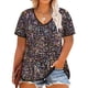 thumbnail image 1 of Blusas de lentejuelas TIYOMI, talla grande, manga corta y cuello en V para mujer, 1 of 4