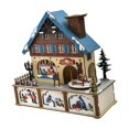 thumbnail image 4 of Caja de música navideña, adorno de madera, estilo vintage, artesanía, decoración navideña, figuras iluminadas para la casa, para chimenea, vacaciones, 4 of 9