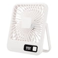 thumbnail image 1 of Ventilador de escritorio pequeño Ventilador de mesa ultra silencioso de 5 velocidades recargable por, 1 of 5