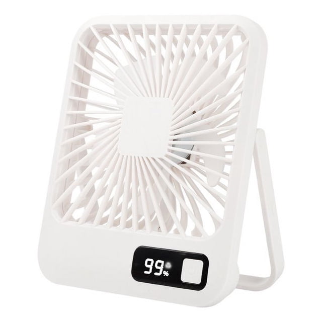 Ventilador de escritorio pequeño Ventilador de mesa ultra silencioso de 5 velocidades recargable por