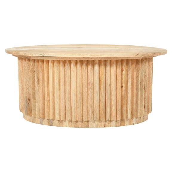 Muna Coffee Table- 36 Inch Oval Top- Handcrafted in Mango Wood
