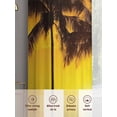 thumbnail image 6 of Sunset Coconut Tree Sheer Curtains 2 Panels Set Summer Landscape Sea View Sheer Window Curtains Light Filtering Rod Pocket Voile Drapes for Bedroom Living Room 52"X96", 6 of 8