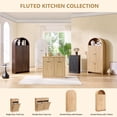 thumbnail image 7 of Aitjunz Fluted Arched Pantry Storage Cabinet, 71'' Kitchen Tall Cabinet with 2 Doors & 2 Large Drawers, Wooden Cabinet w/Adjustable Shelves for Dining Room and Living Room, Natural, 7 of 7