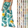 thumbnail image 1 of Pincandy Women Mesh Boho Beach Pants See Through Sheer Swimsuit Bikini Bottom Cover up Party Elastic High Waist Wide Leg Pants, 1 of 7