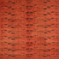 thumbnail image 1 of Ahgly Company Machine Washable Indoor Square Contemporary Neon Red Area Rugs, 6' Square, 1 of 7