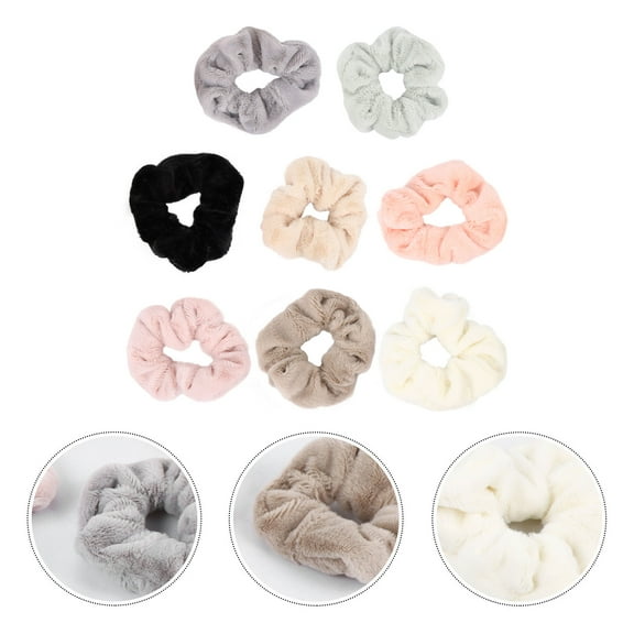 OFFIGAM 8 Pieces Large Intestine Style Hair Ties Soft and Stretchy Hair Ropes for Everyday Use and Decoration