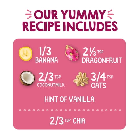 HAPPY TOT, STAGE 4 BABY FOOD, BANANAS & DRAGONFRUIT, 4 OZ POUCH