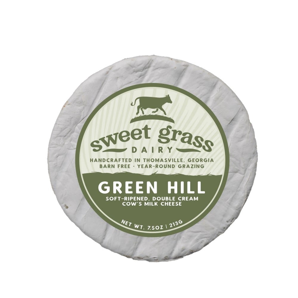 Sweet Grass Dairy Green Hill Double Cream Cheese, 7.5 oz, 8 Pack