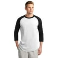 thumbnail image 1 of Sport-Tek ®  Colorblock Raglan Jersey.  T200 L White/ Black, 1 of 1