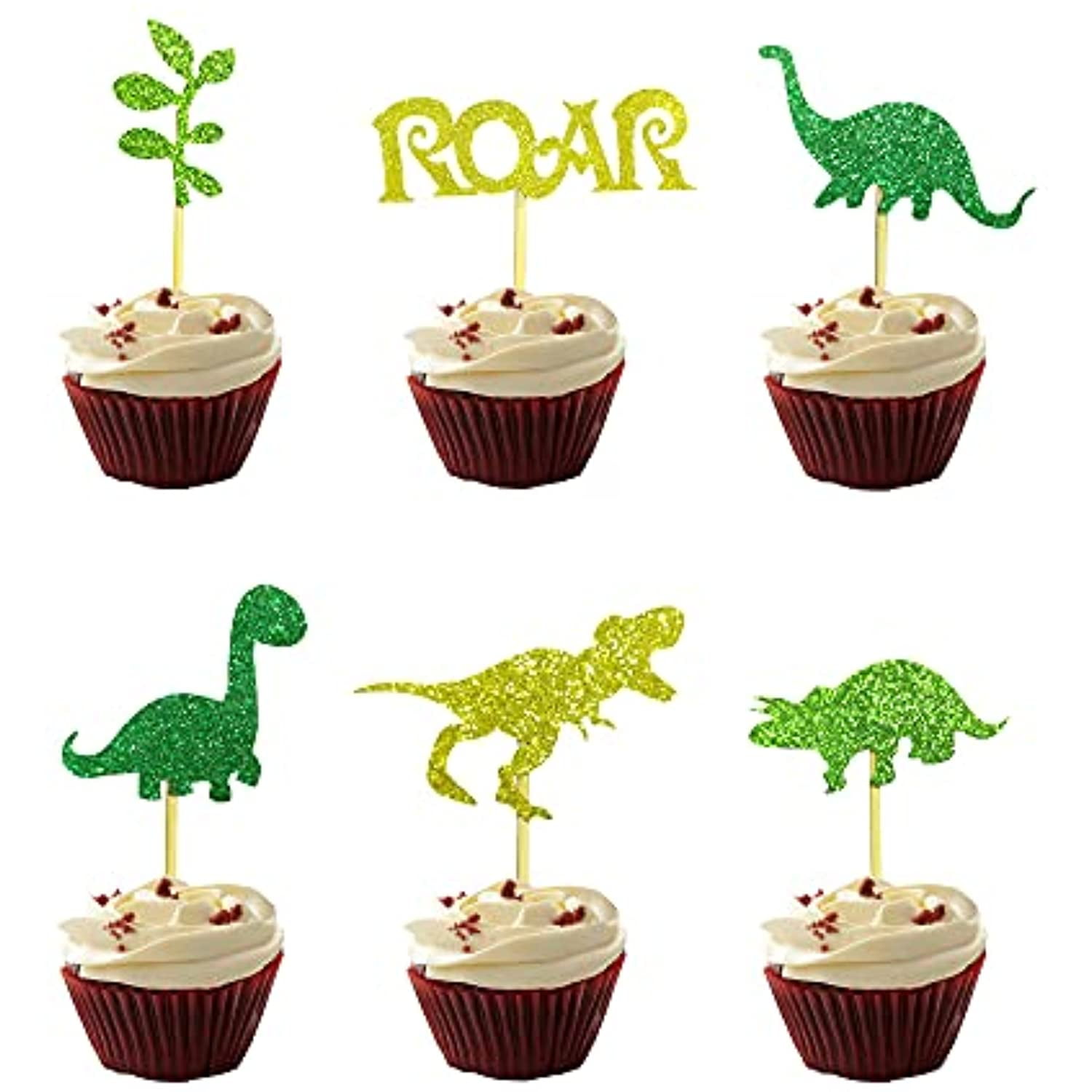 Celebrate with Cake!: Cute Dinosaur customised Cupcakes