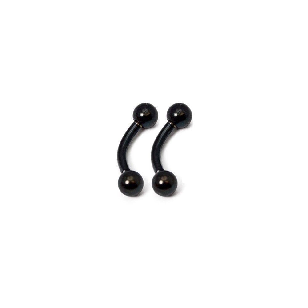 16G~1/4" Cartilage/Tragus Barbell w/ 3mm balls 1pc 1/2" Anodized 316L Eyebrow 