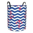 thumbnail image 2 of Fotbe Nautical Anchors Laundry Basket with Handles, Waterproof Large Laundry Hamper, Wash Bag for Corner Dorm, Rolling Laundry Basket with Handles-Medium, 2 of 8