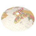 thumbnail image 2 of Kll 30" Christmas Tree Skirt Vintage World Map1 Xmas Tree Skirts Mat For New Year Xmas Holiday Party Indoor Outdoor Home Decoration, 2 of 9