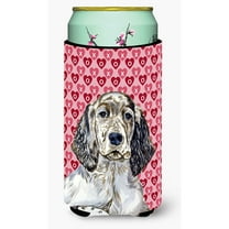 English Setter Hearts Love and Valentines Day Portrait Tall Boy Hugger