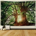 thumbnail image 4 of Extra Large Wall Tapestry for Bedroom Decoration Nature Forest Tapestry Tree Tapestry Landscape Tapestry Dark Green Tapestry, 90" L x 71" W, 4 of 6