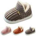 thumbnail image 4 of Cathalem Shoes Girls Big Kid Female Big Kids Slippers Cotton Shoes Middle Barrel Floor Cotton Boots Can Be Warm Cotton Shoes Slippers Kids Pink 1, 4 of 5