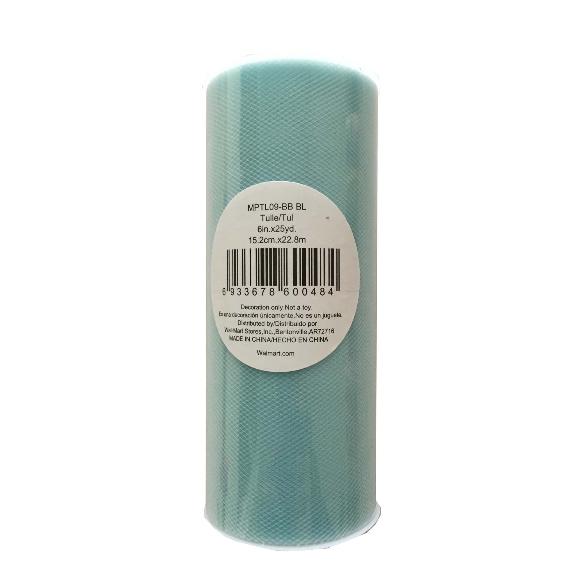 Fuzhou 6' 25Yd Light Blue Matte Tulle Fabric, 100% Polyester by the Bolt