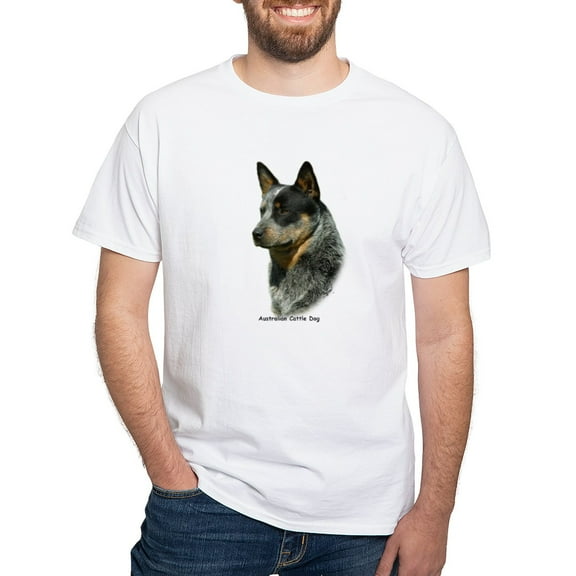 CafePress - Australian Cattle Dog 9F061D 06 White T Shirt - Men's White Classic Cotton T-Shirts