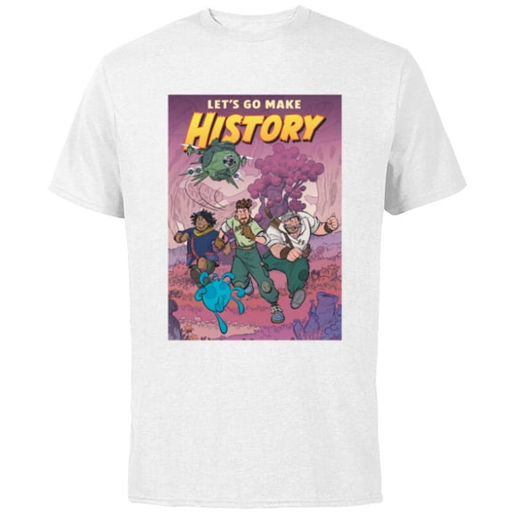 Disney Strange World Let’s Go Make History - Short Sleeve Cotton T-Shirt for Adults - Customized-White