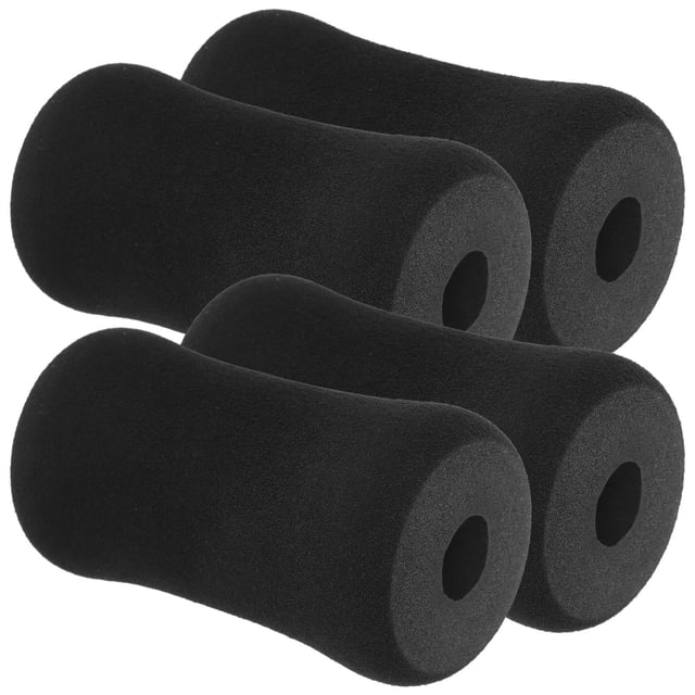 unbranded 4Ud Cubierta De Espuma Para Rodillos Repuesto Ejercicio Máquina Gym Negro