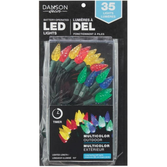 Danson Décor Ensemble d'Éclairage C6 à Piles - Multicolore, 35 LEDs