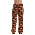 thumbnail image 3 of Just Love Women's Plush Pajama Pants - Cozy Lounge Sleepwear (Black - Halloween Pumpkin, X-Small), 3 of 3