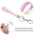 thumbnail image 4 of Uxcell Wrist Lanyard for Key Wristlet Strap Keychain Silver Keyring Pink, 4 of 5