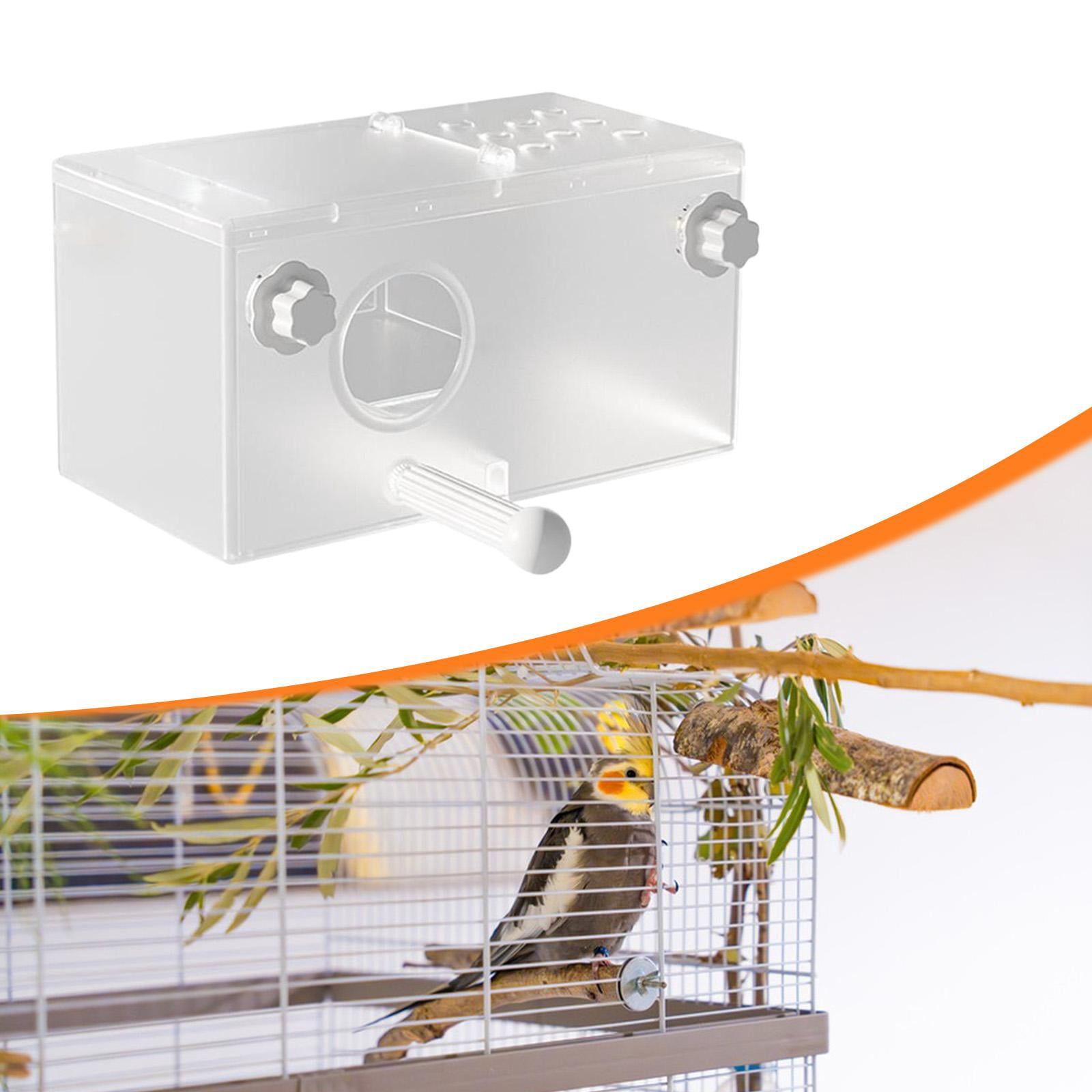 CarpNettore Bird Cage House with Stable Perch Rustic Bird Nesting Box Breeding Box Bird Nest