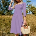 thumbnail image 4 of Lilac Purple Dress Summer Dresses Woman Street Style Big Size Casual Dress, 4 of 9
