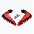 thumbnail image 1 of Rojo 2 protectores de manos universales para motocicleta con luz LED Protector de manillar de motocicleta, 1 of 5