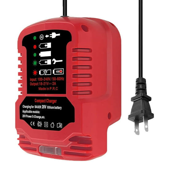 CSYANXING Compact Battery Charger for Bauer 20V Max Power Tools Replace 1702C-B Hypermax Lithium Ion Batteries Portable Use