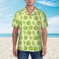 thumbnail image 2 of Fuzoiu Various Lemons Print Hawaiian Shirt for Men, Summer Beach Casual Short Sleeve Button Down Shirts, Men’s Beach Summer Shirts with Pocket,Small, 2 of 7