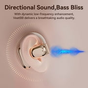VEATOOL Wireless Earbuds Open Ear Headphone Sport, Bluetooth 5.4 Earbud, 50Hrs Earphone with Earhook, Noise Cancelling Mic,Light Weight Comfortable Fit,Suitable for Running,Workouts