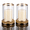 Gold Rhinestone, variant on Pillar Candle Holders Set Of 2 Hurricane Candlesticks Holder With Gllid Metal For Coffee Dining Table Weddingmas Home Decoration