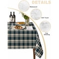 thumbnail image 3 of Green Beige Buffalo Plaid Tablecloth Square Table Cloth 54x54, Waterproof Outdoor Table Cloth Covers Decorative Table Protector, Farmhouse Checkered Washable Table Cover for Kitchen Dinning Party, 3 of 8