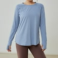 thumbnail image 2 of Women's Plus Size Loose Long Sleeve T Shirt For Fall And Winter Yoga Fitness Top, 2 of 2
