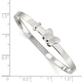 thumbnail image 4 of Auriga Fine Jewelry 925 Sterling Silver Butterfly 4mm Adjustable Bangle 6inch for Women, 4 of 5