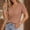 Rose Gold, variant on Gamivast Women's V Neck T-Shirts Short Sleeve Cable Knit Casual Tops Slim Fit Pullover Sweaters Basic Ribbed Blouses Lightweight Summer Fall Everyday Lounge Wear