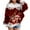 Wine, variant on oqasdz Christmas Kids Sweatshirt Plus Size Cartoon Deer Prints Hooded Long Sleeved Snug Pullover Top for Boys and Girls Casual Relaxed Fit Daily Wear