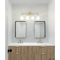 thumbnail image 2 of Luxury Minimalist Bath Light, Small Size: 11''H x 6.625''W, with Transitional Style Elements, Brushed Gold Finish, UHP5010 from the Underwood Collection by Urban Ambiance, 2 of 5